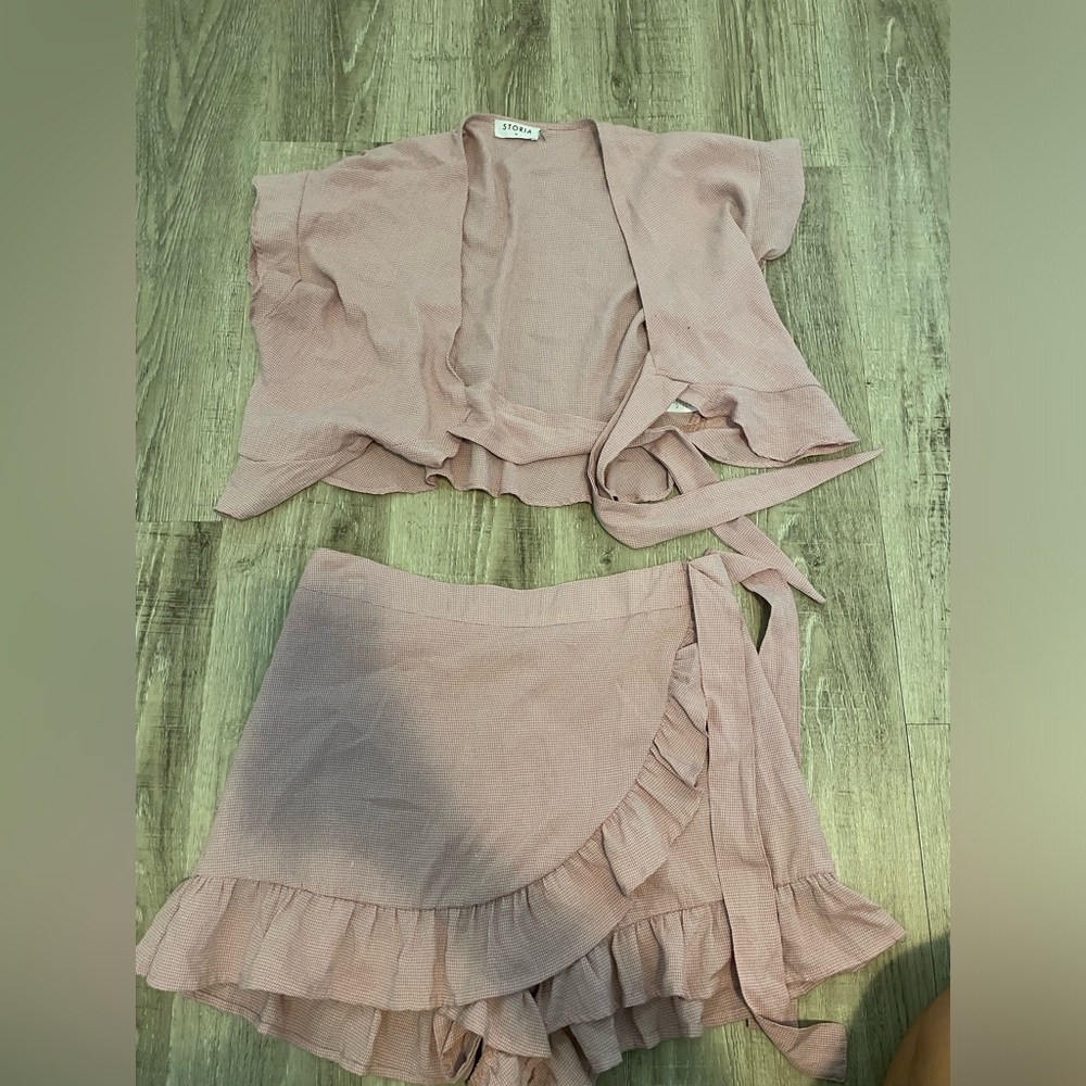 pink skort and top set